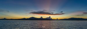 Sunset sur le lagon